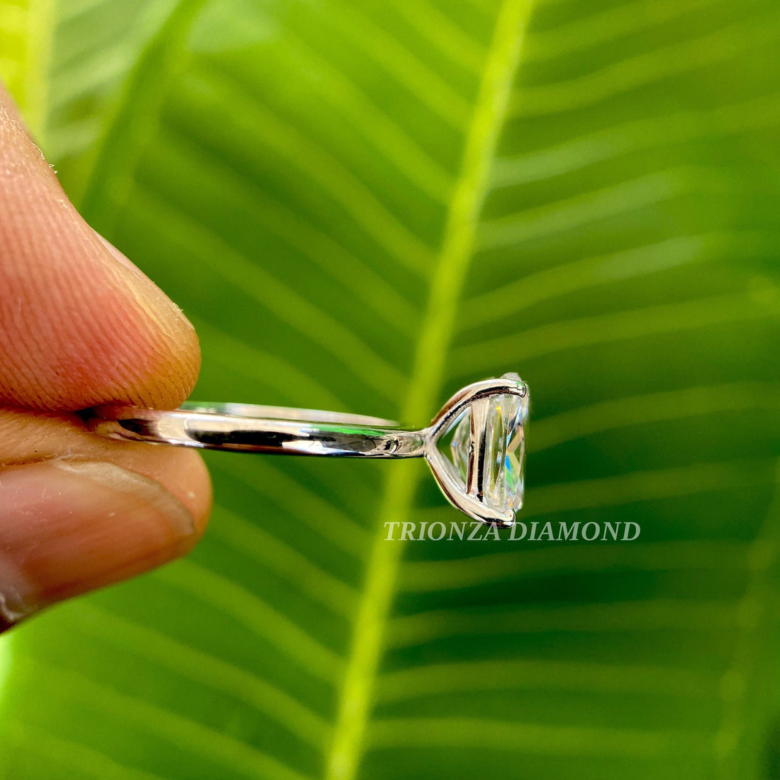 2.05 CT Ice Crushed Cushion Moissanite Engagement Ring | Gift Her