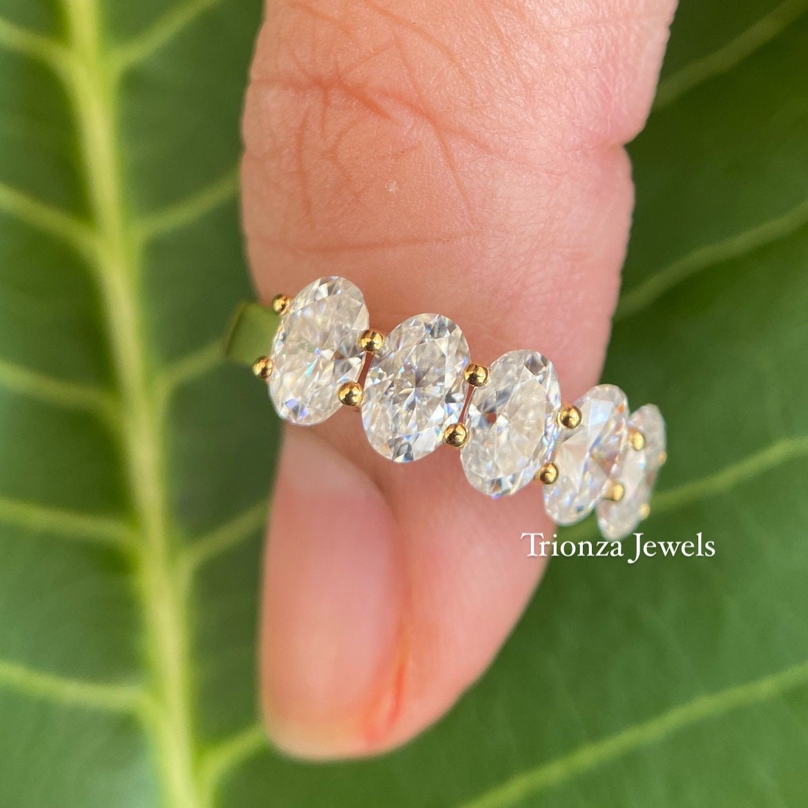 white gold half eternity ring