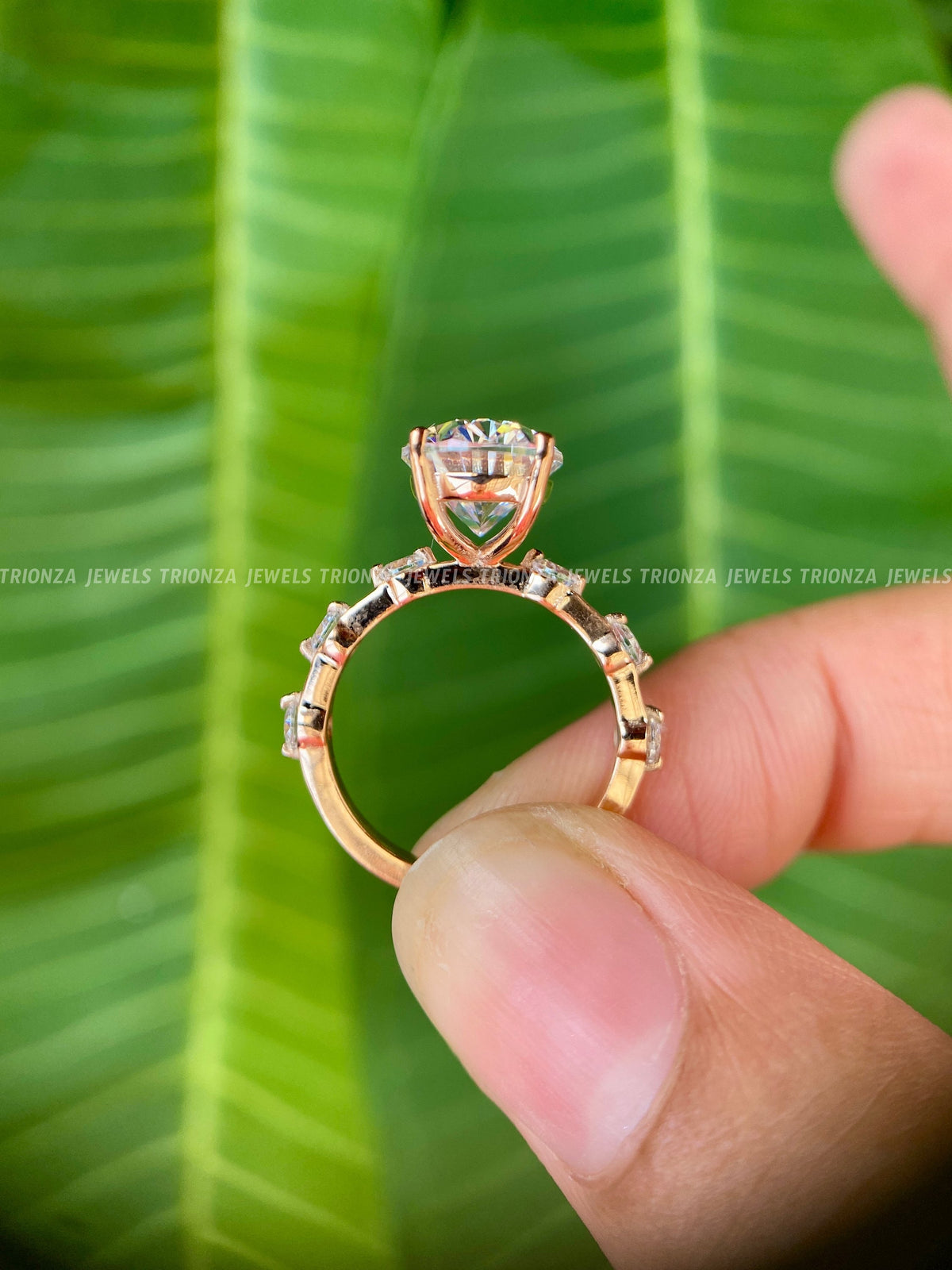 TrionzaDiamond wedding ring designed as a meaningful gift for her