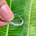 Handcrafted floating bubble wedding band designed as an eco-friendly conflict free diamond ring