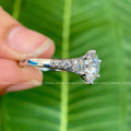 2 carat round cut moissanite