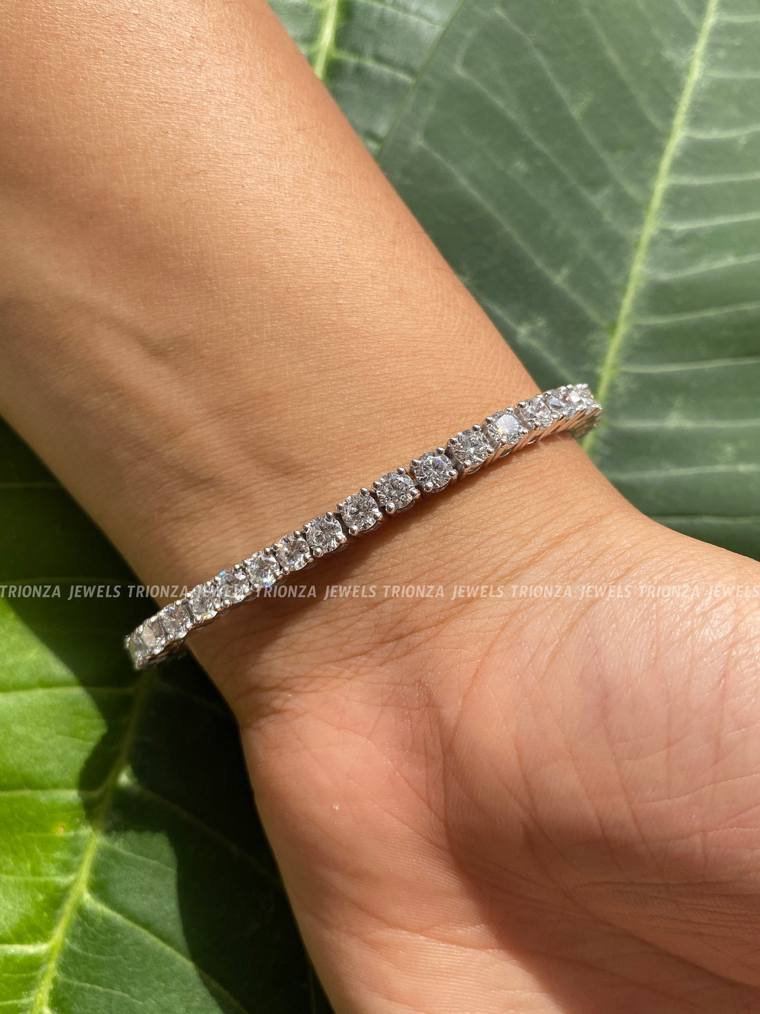 3mm CZ Diamond Tennis Bracelet - 925 Sterling Silver for Men & Women