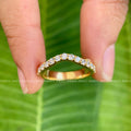 curved wedding band for her