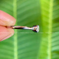 Handmade oval solitaire ring crafted in solid white gold for lasting elegance