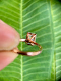 Handcrafted solitaire ring available in 10K, 14K, 18K rose gold and platinum options