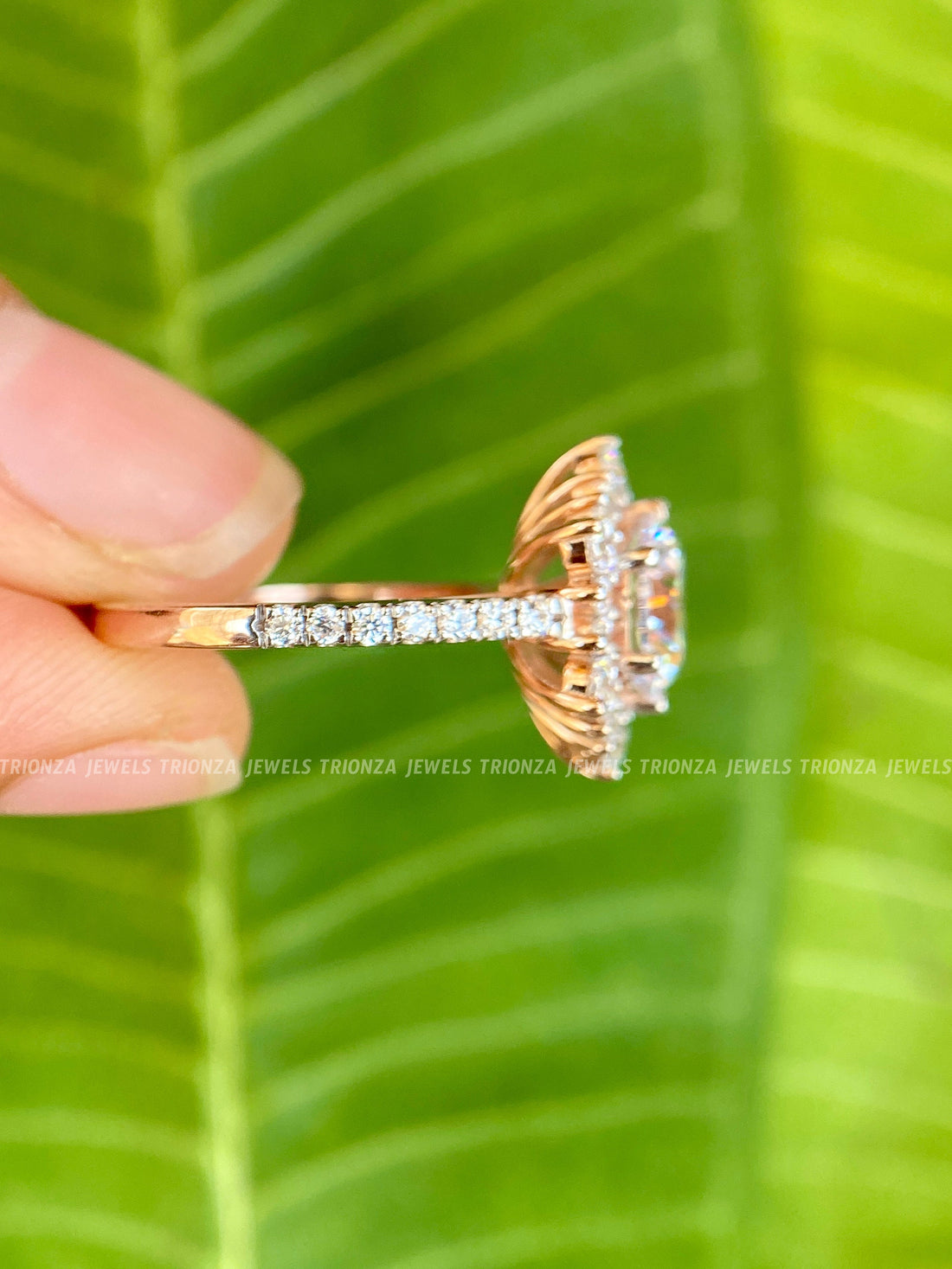 3.50 CT Starburst Moissanite Floral Halo Engagement Ring For Her