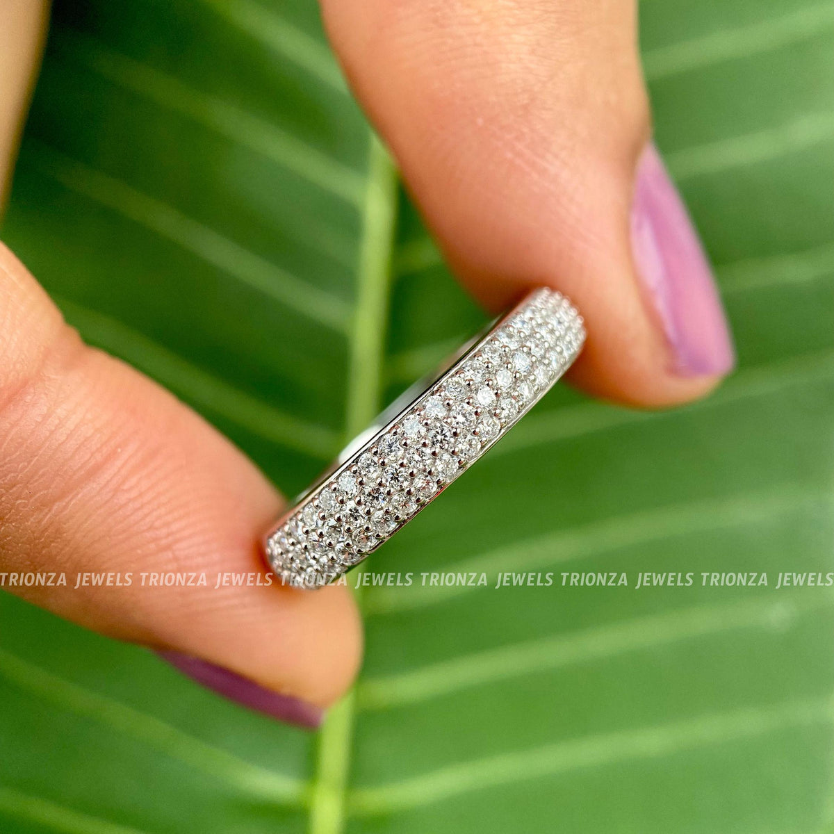 Handmade moissanite ring designed as a promise ring or thoughtful gift ring