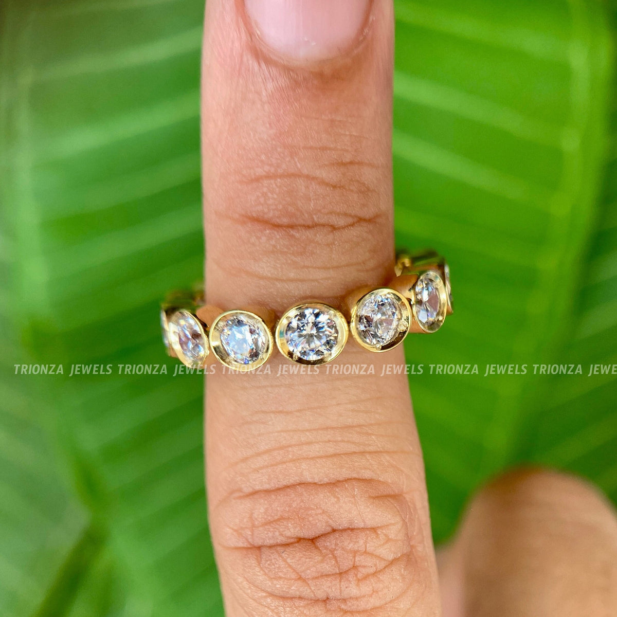 TrionzaDiamond eternity ring handcrafted as a gift for her