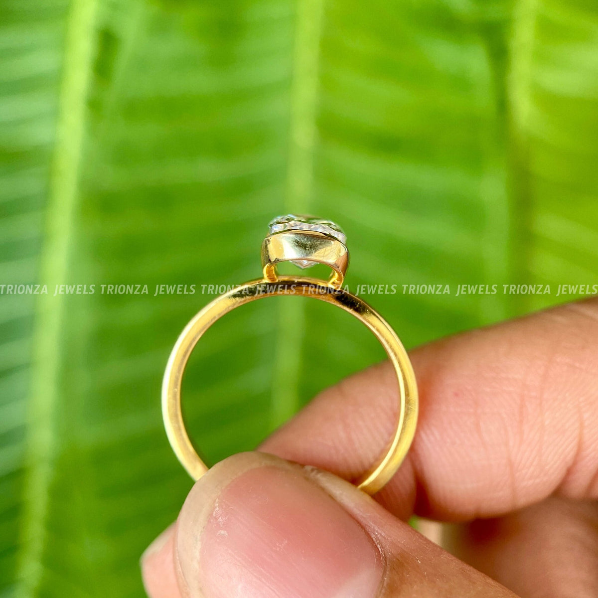 Handmade cushion cut moissanite solitaire ring crafted by an experienced jewelry team