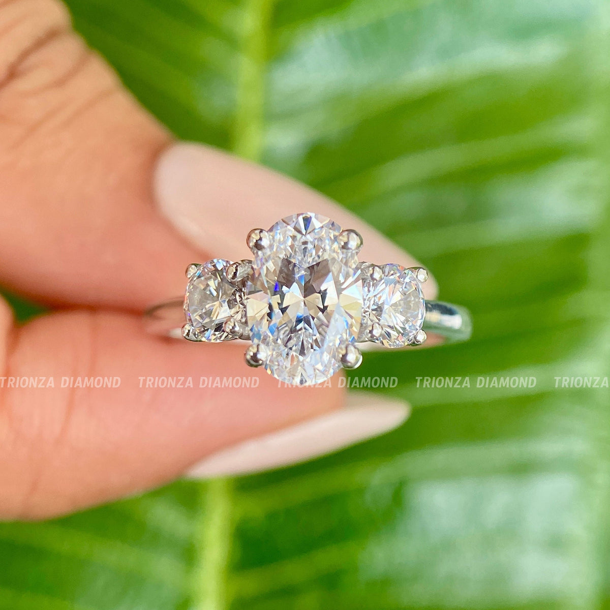 TrionzaDiamond promise ring designed as a unique proposal gift for her