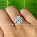 cushion cut moissanite ring