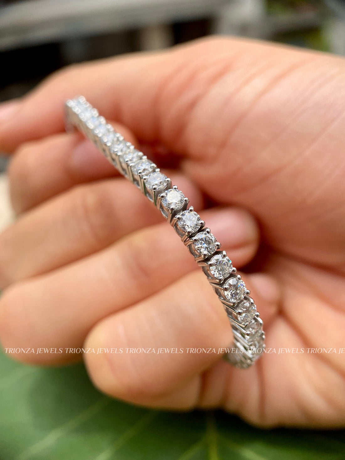 VVS1 Moissanite Tennis Bracelet | 925 Sterling Silver 3mm 6TCW