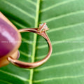 Handmade moissanite engagement ring crafted by an experienced jewelry team