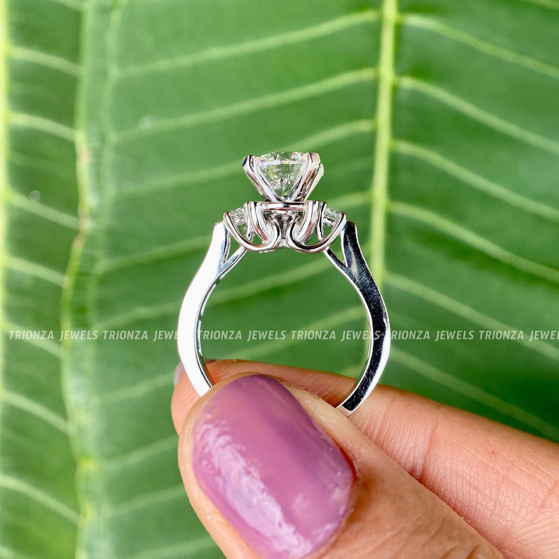 1.75 TCW Round Moissanite Pave Engagement/Wedding Ring 10K Gold