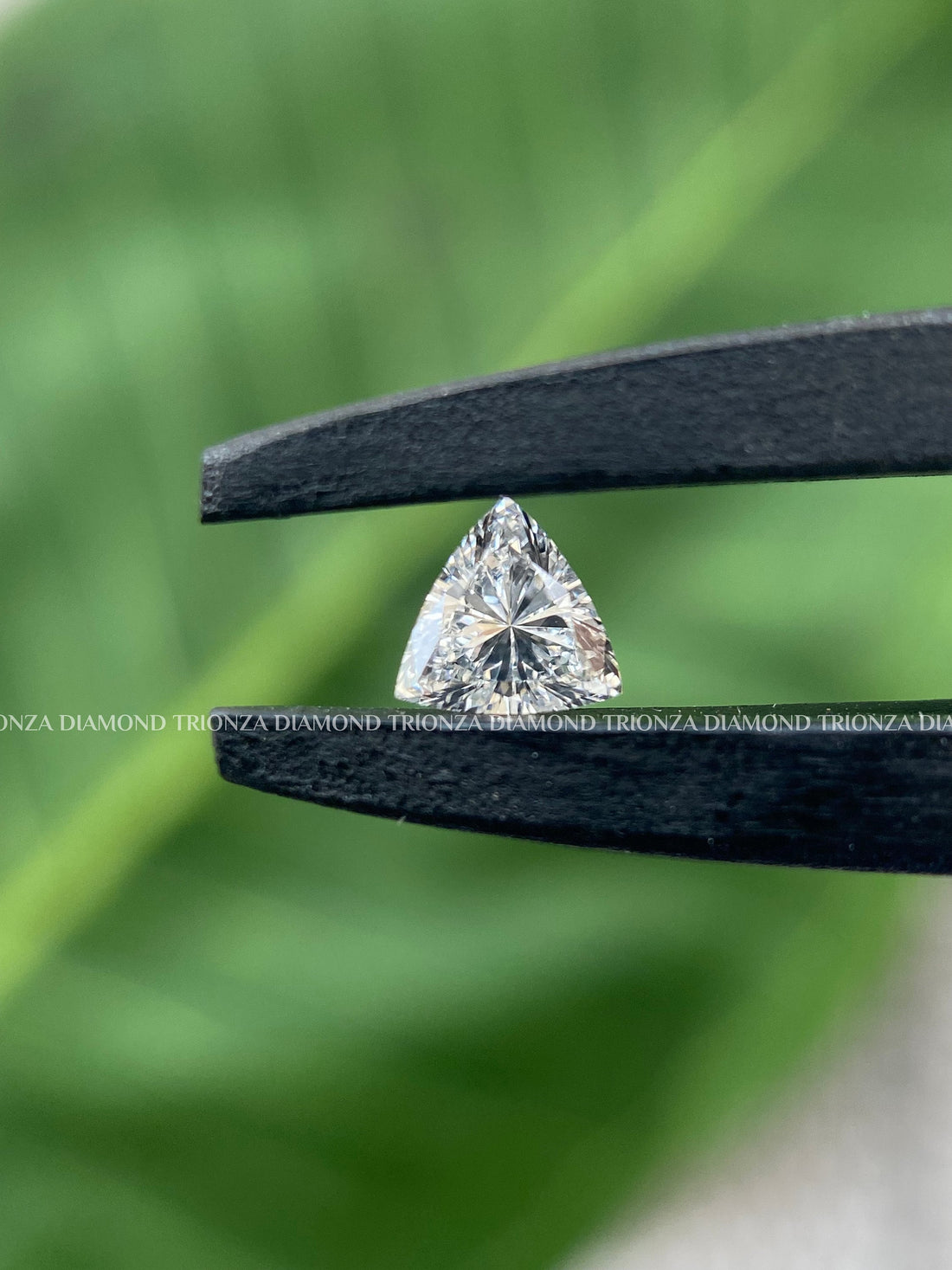 Trillion Cut Lab Grown Diamond Pair EF/VS - Earrings & Side Stones