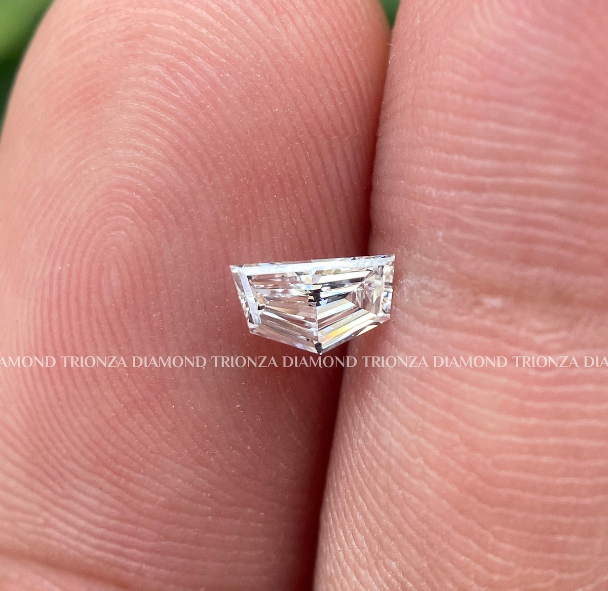 Cadillac cut lab grown diamond pair for side stone wedding ring