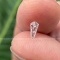 Lab grown shield diamond suited as a side stone for custom engagement ring designs