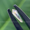 Close-up of the 1 CT shield diamond highlighting its VVS/VS clarity and brilliant facets