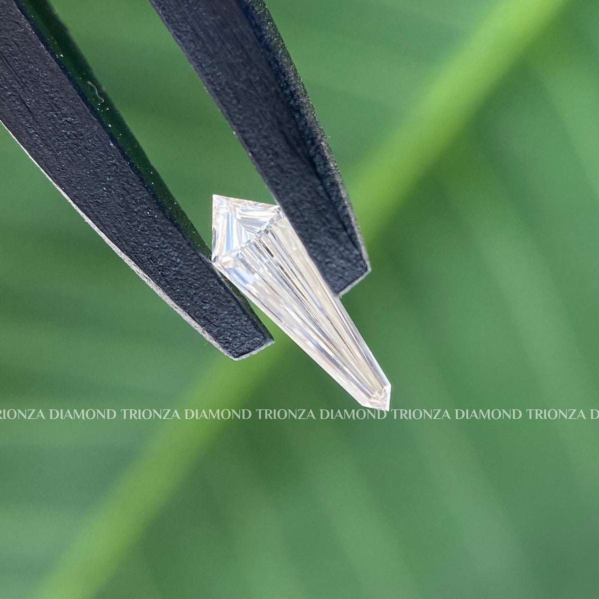 TrionzaDiamond lab grown shield diamond crafted for engagement gifts and wedding jewelry