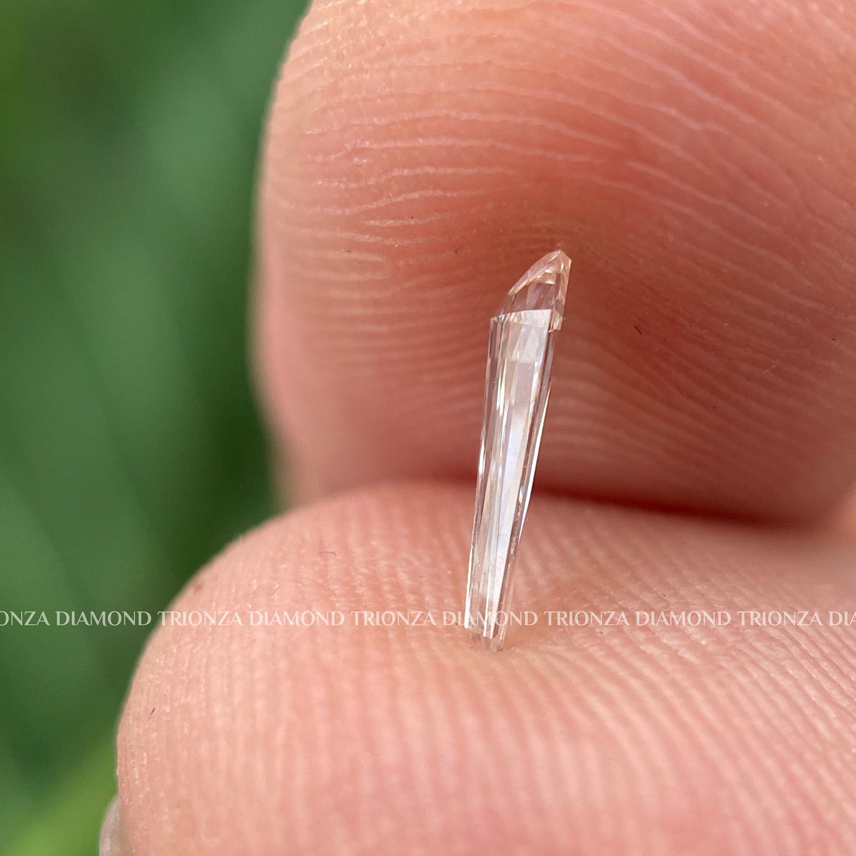 Shield shaped diamond suitable for custom size engagement rings and personalized jewelry
