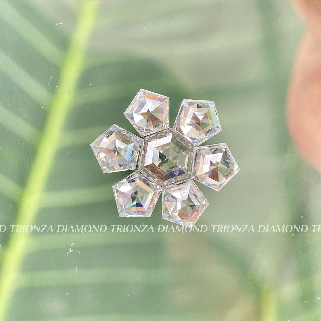 Unique Lab Grown Diamond Pendant | Custom Pentagon & Hexagon Cut