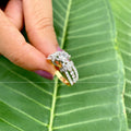 Round lab grown diamond ring displayed to highlight its natural glow and clarity