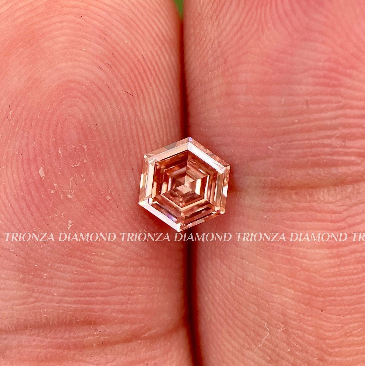 TrionzaDiamond hexagon diamond crafted for engagement rings and custom jewelry designs