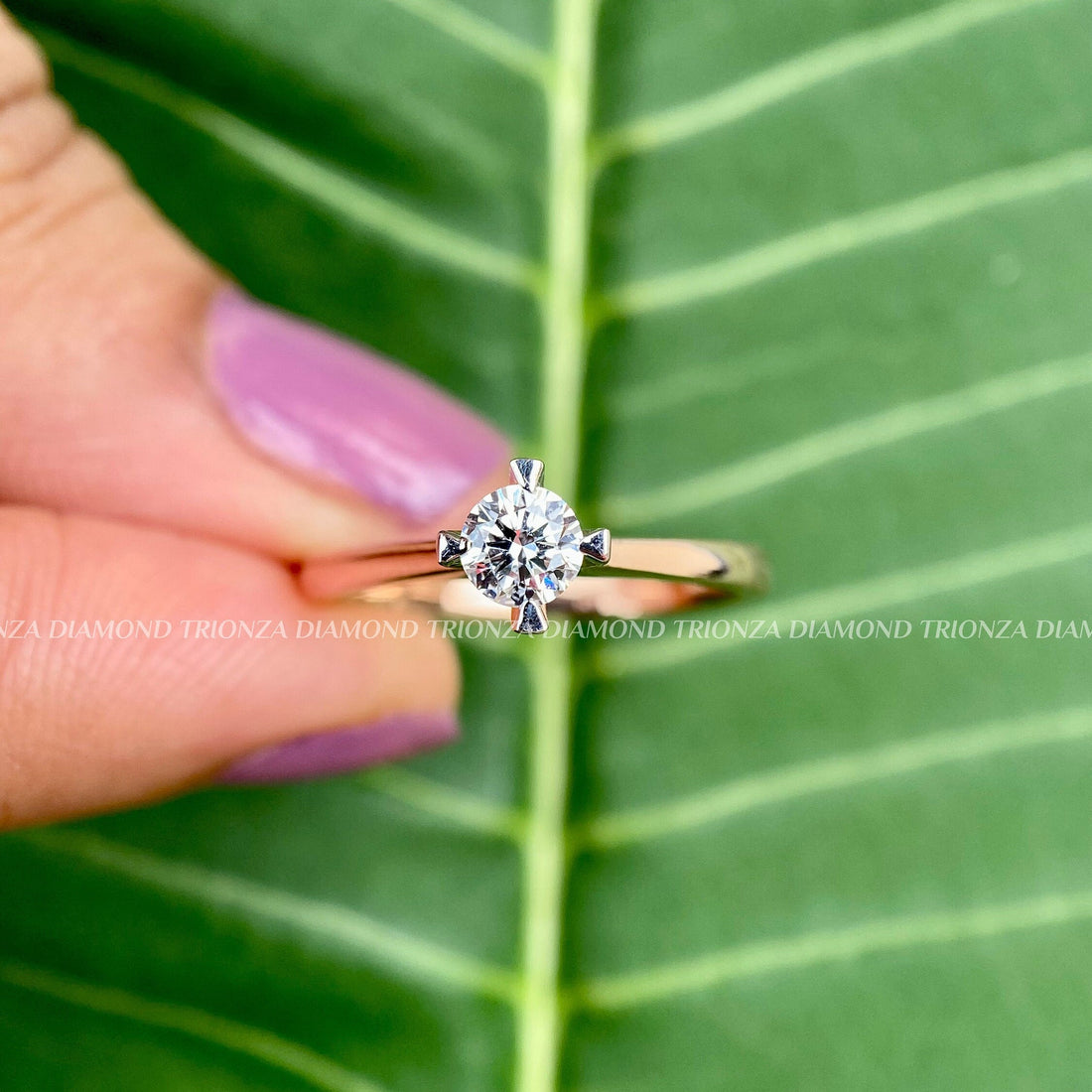 0.50 CT Lab Grown Solitaire Diamond Ring D/VVS1 IGI Certified