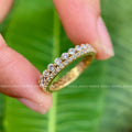 round moissanite wedding band