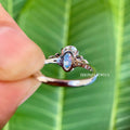 2.50 ct oval moissanite ring