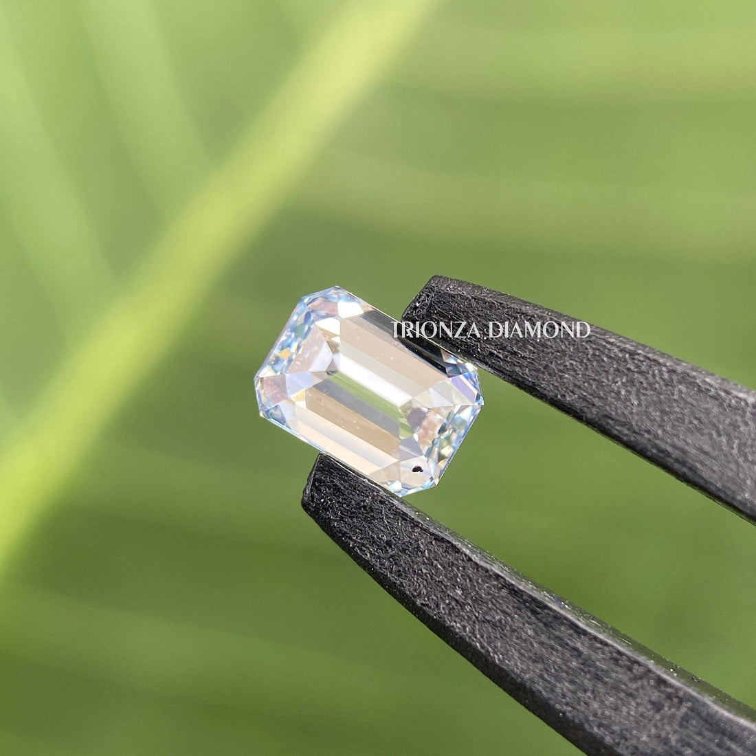 0.45 CT Intense Blue Radiant Lab Grown Diamond - Engagement Ring