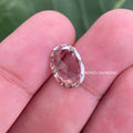 Vintage style rose cut diamond shown from an angle to reveal its unique brilliance