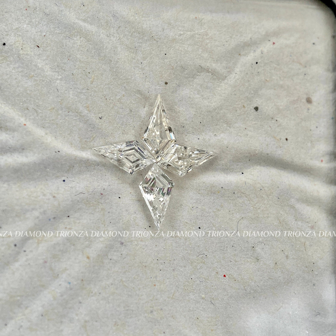 Kite Cut Star Pendant, 4 Stone Lab Grown Diamond for Jewelry