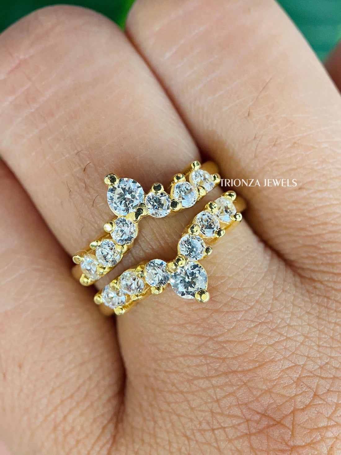 1.28 TW Round Moissanite Wedding Ring Enhancer Band - Gold Options