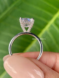 4CT radiant moissanite ring