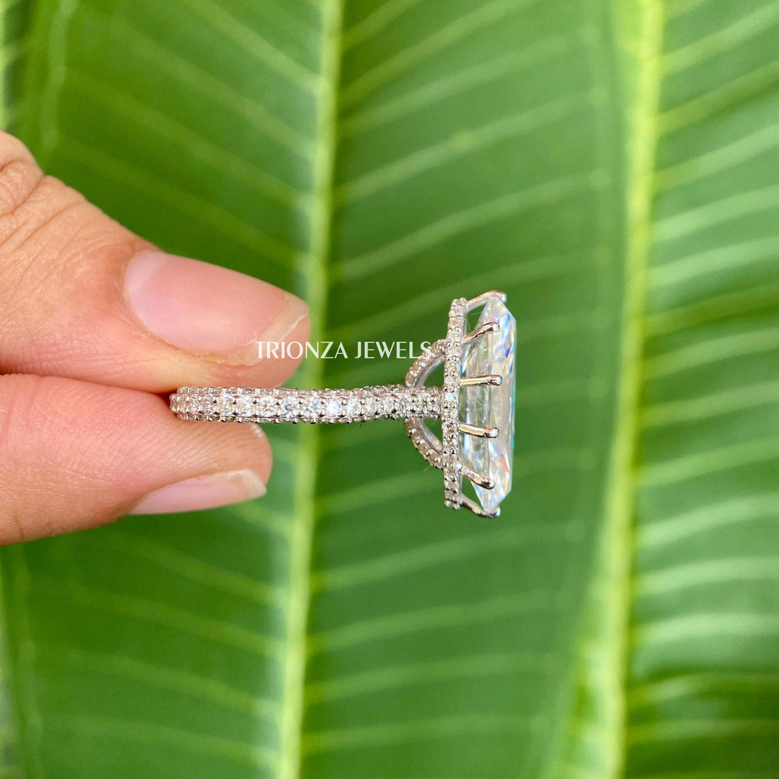 6.00 CT Oval Moissanite Solitaire Engagement Ring - 14K Gold