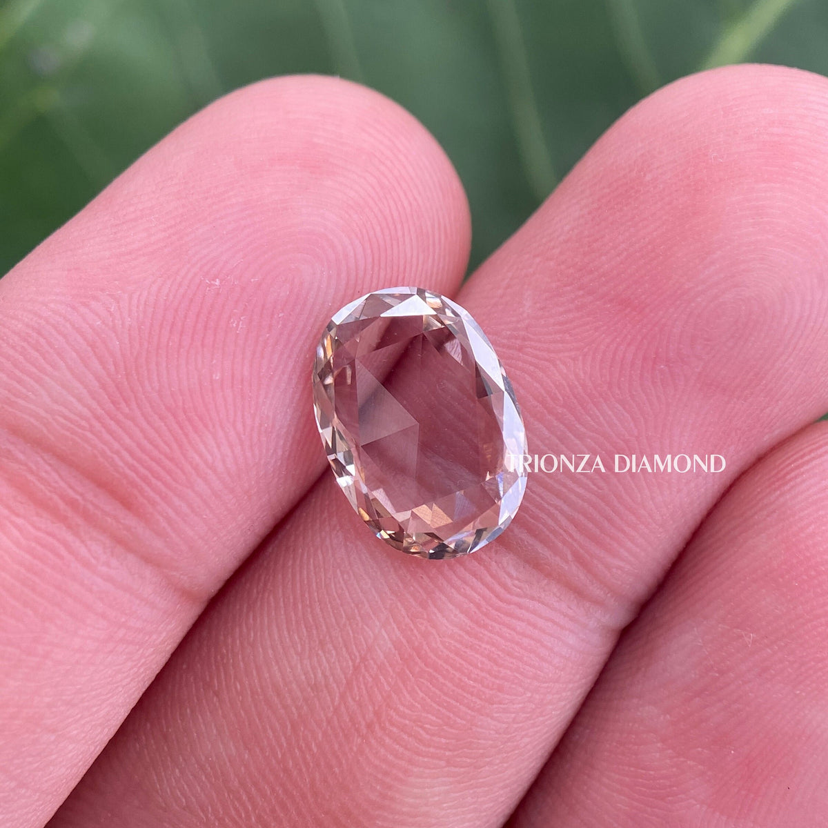 oval rose cut diamond for engagement ring