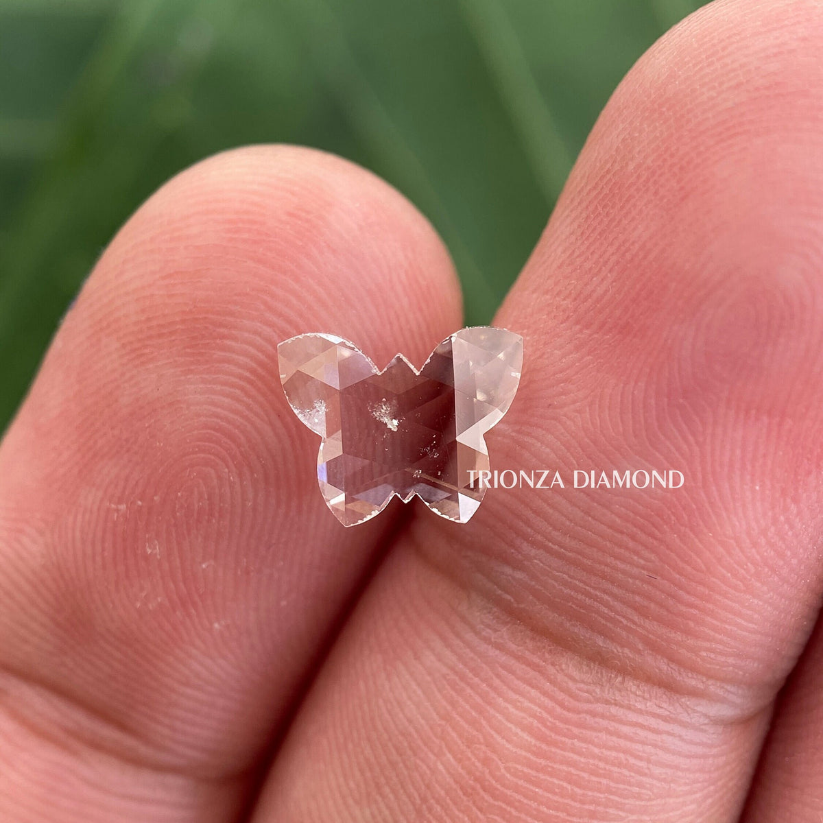 TrionzaDiamond butterfly shape diamond crafted for handmade gold pendant creations