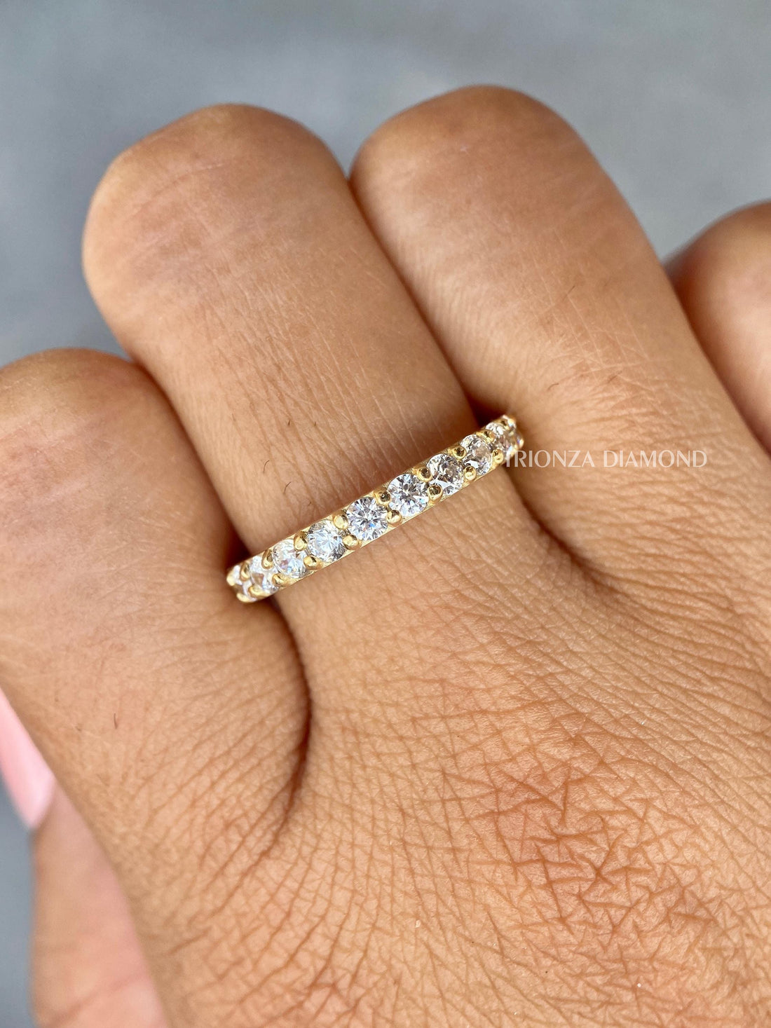 2.50MM Round Lab Grown Diamond Full Eternity Wedding Band Women's