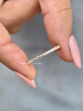 TrionzaDiamond stacking ring designed as a solid gold ring enhancer for her