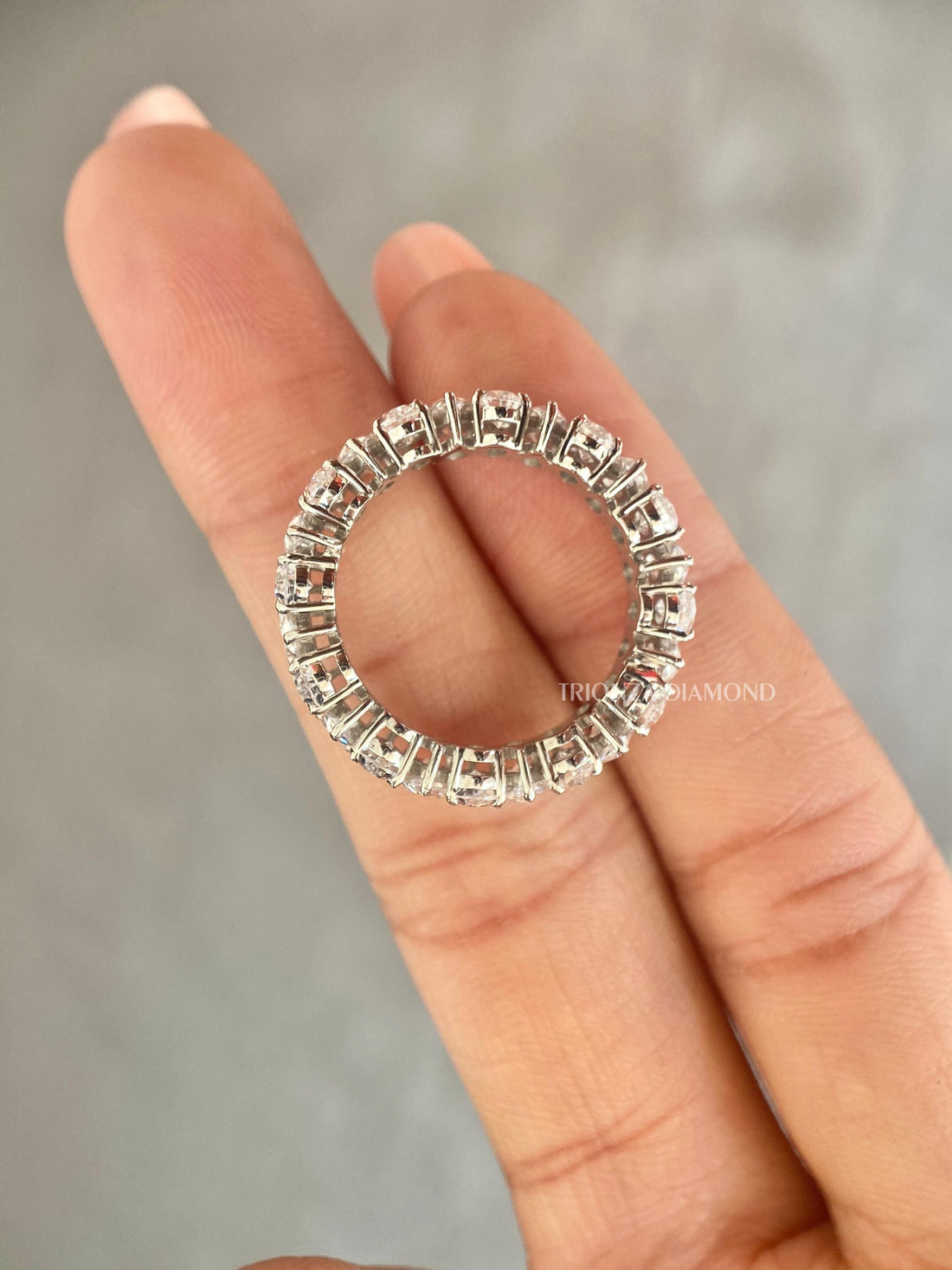 Pear Lab Grown Diamond Eternity Band | 14K White Gold | Women's