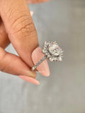TrionzaDiamond bridal engagement ring crafted with IGI certified lab grown diamonds