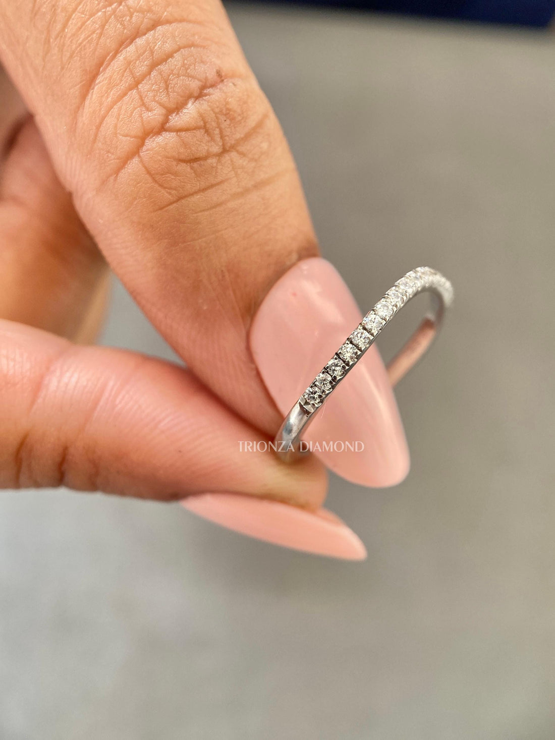Dainty Lab Grown Diamond Curved Wedding & Anniversary Band