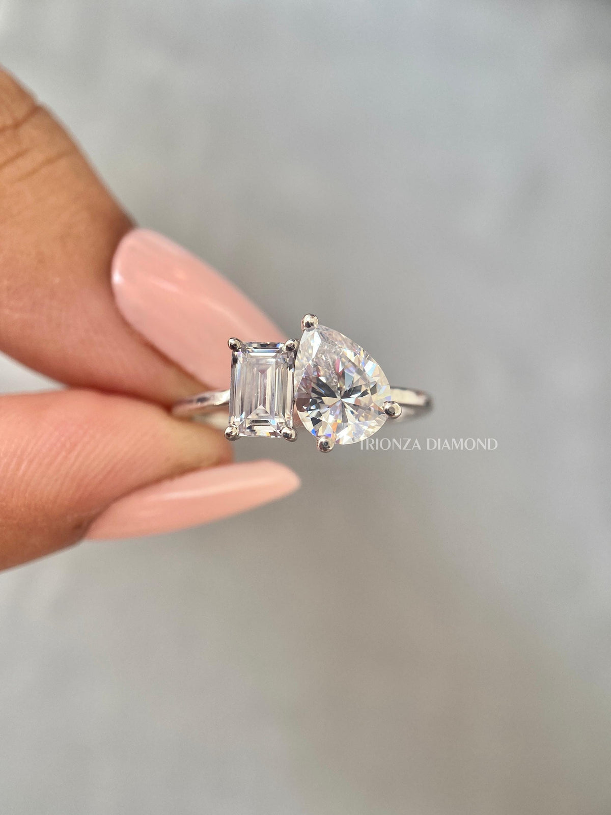 TrionzaDiamond eco-friendly proposal ring crafted with conflict-free lab grown diamonds