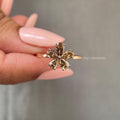 TrionzaDiamond ring designed with a unique flower motif for a meaningful gift