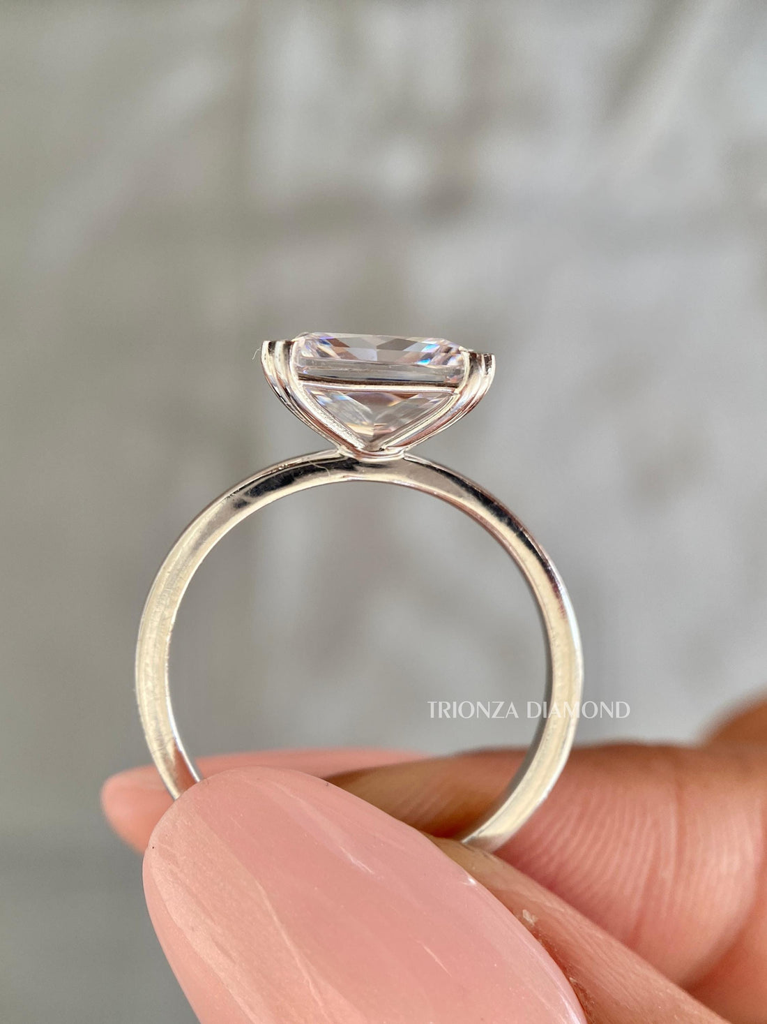 2 CT Radiant Cut Lab Diamond Solitaire Ring | 14K Gold Engagement