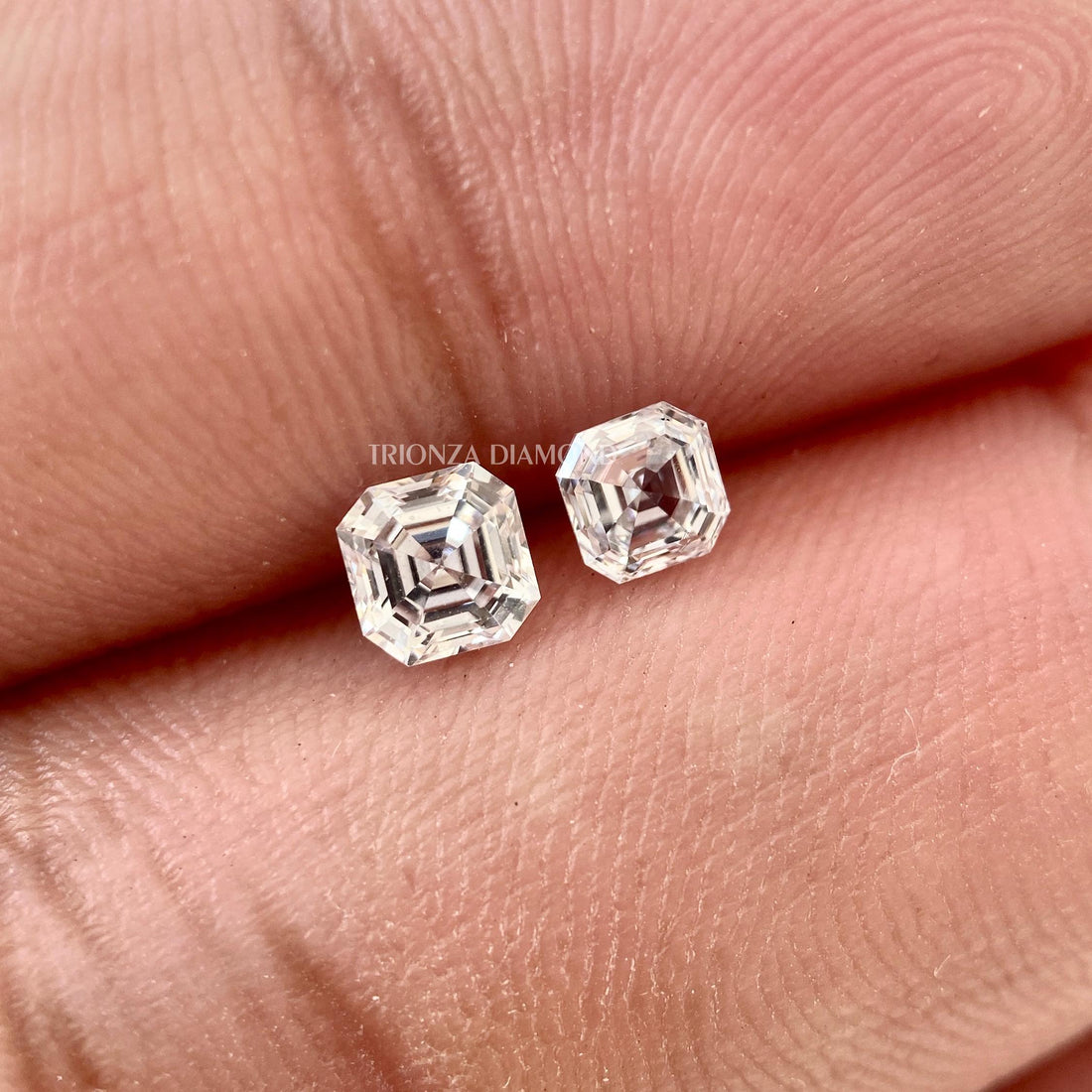 Asscher Cut Lab Grown Diamond F/VS1 - Loose CVD for Rings & Earrings
