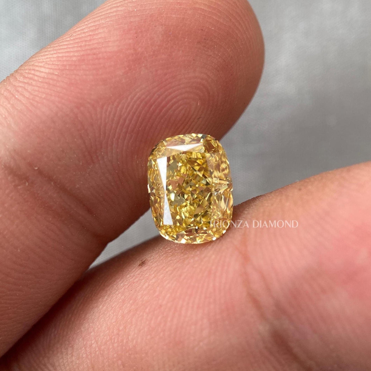 Elongated Cushion Cut Yellow Lab Grown Diamond, 0.70 CT & 3 CT - image 1