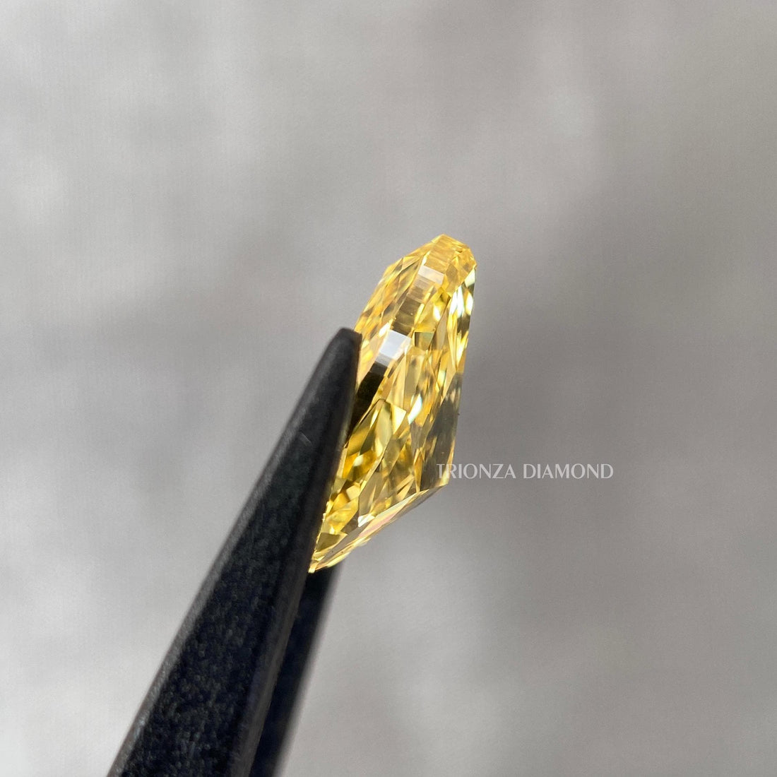 1.0 CT Pear Yellow Lab Grown Diamond Engagement Ring, Custom