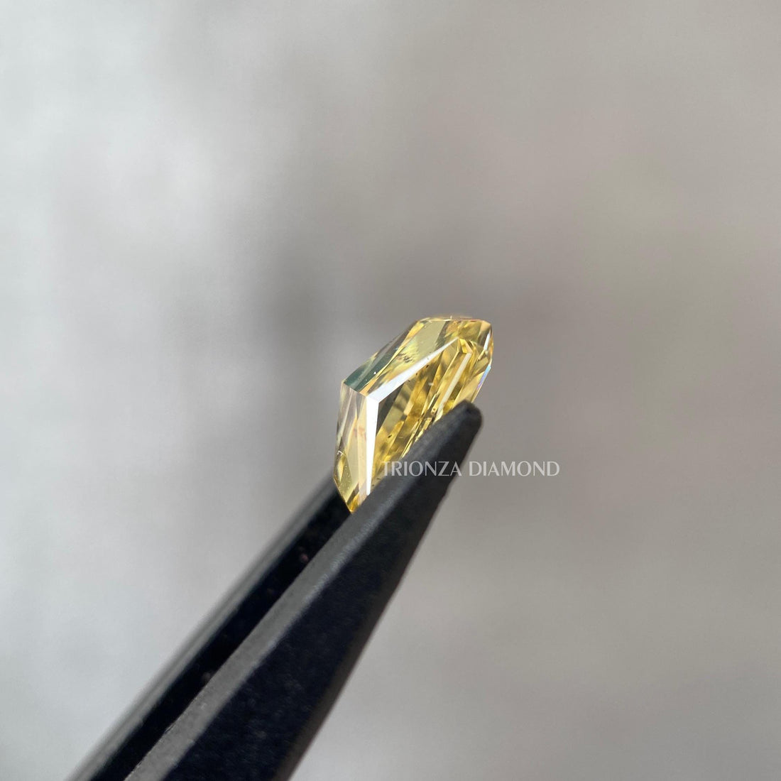 2.15 CT Fancy Vivid Yellow Radiant Lab Grown Diamond Ring